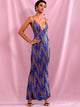 Plunging Neck Sequin Slip Dress