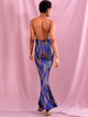 Plunging Neck Sequin Slip Dress