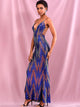 Plunging Neck Sequin Slip Dress