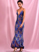 Plunging Neck Sequin Slip Dress