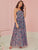 Tie Backless Floral Print Chiffon Slip Dress