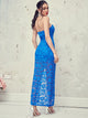 Sweetheart Neck Wrap Front Lace Overlay Bardot Dress