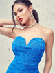 Sweetheart Neck Wrap Front Lace Overlay Bardot Dress