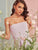 Ruffle Trim Dip Hem Tube Dress