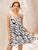 Zebra Striped Knot Back Cami Dress