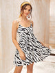 Zebra Striped Knot Back Cami Dress