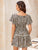 Leopard Print Butterfly Sleeve Belted Dress
