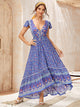 Tribal Print Tie Back Maxi Dress