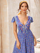 Tribal Print Tie Back Maxi Dress
