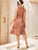 Plants Print Knot A-line Dress