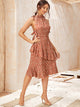 Plants Print Knot A-line Dress