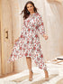 Floral Print Asymmetrical Hem Dress