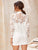 Mock Neck Lace Dress With Cami Inner