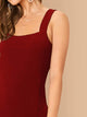 Thick Strap Split Thigh Dress Without Belt