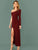 One Shoulder Split Thigh Dress