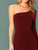 One Shoulder Split Thigh Dress